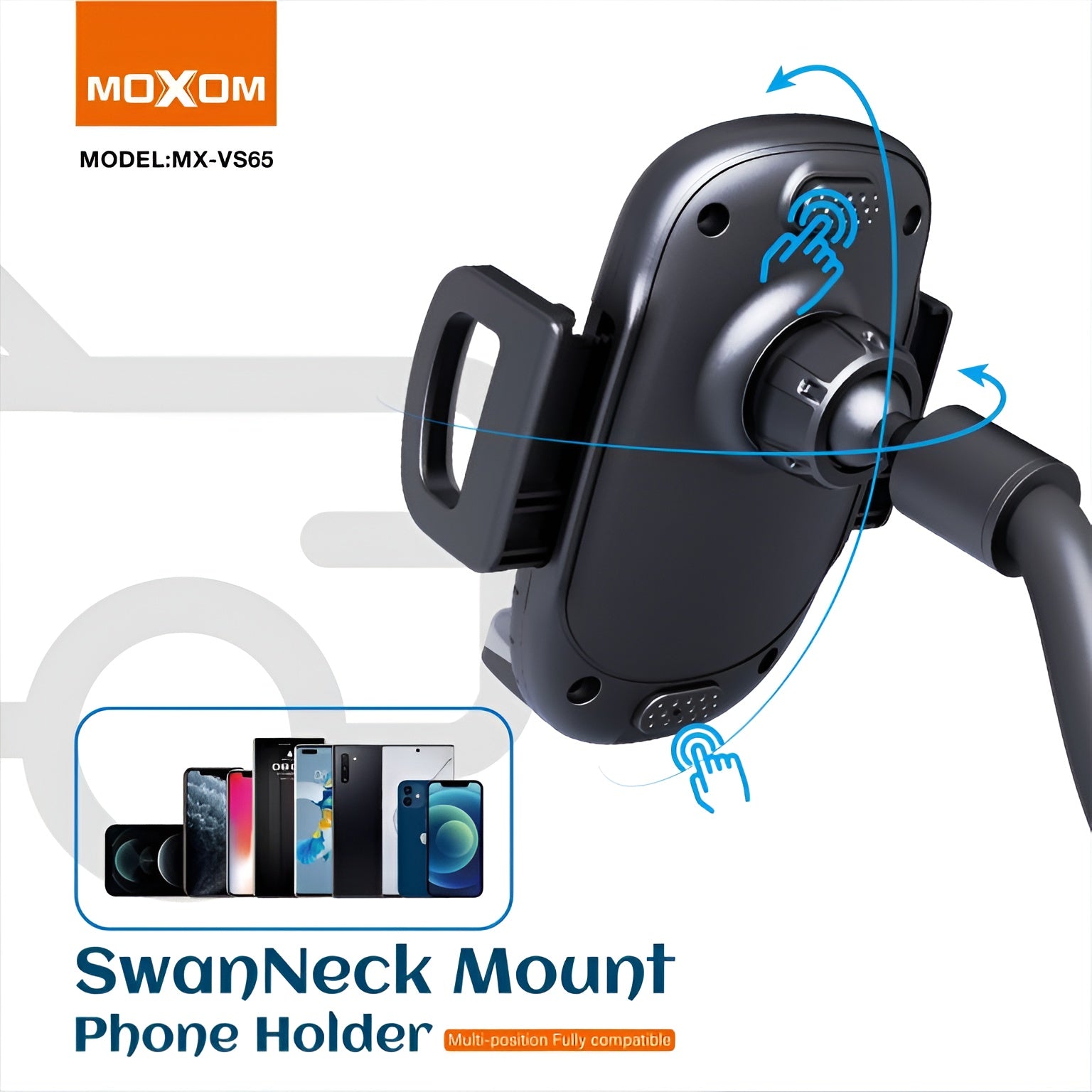 MOXOM Swan Neck Mount for Car Windscreen