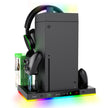 iPega  Xbox Series X Multi-function RGB Vertical Stand with Charging Dock, Cooling  Fan, RGB Light Strip; Game Storage &  Headphone Stand - PG-XBX024S