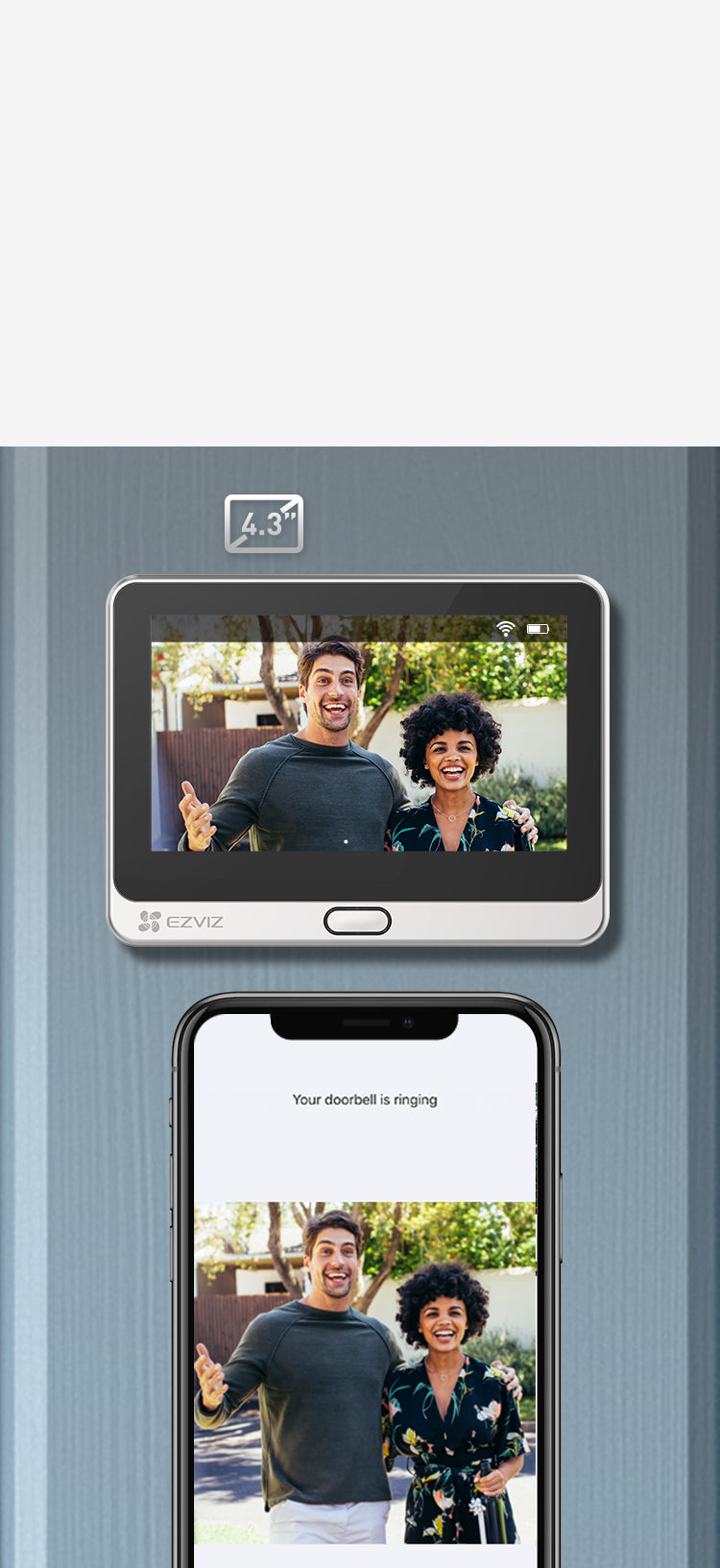 EZVIZ DP2C wire-free smart peephole doorbell and camera