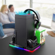 iPega  Xbox Series X Multi-function RGB Vertical Stand with Charging Dock, Cooling  Fan, RGB Light Strip; Game Storage &  Headphone Stand - PG-XBX024S