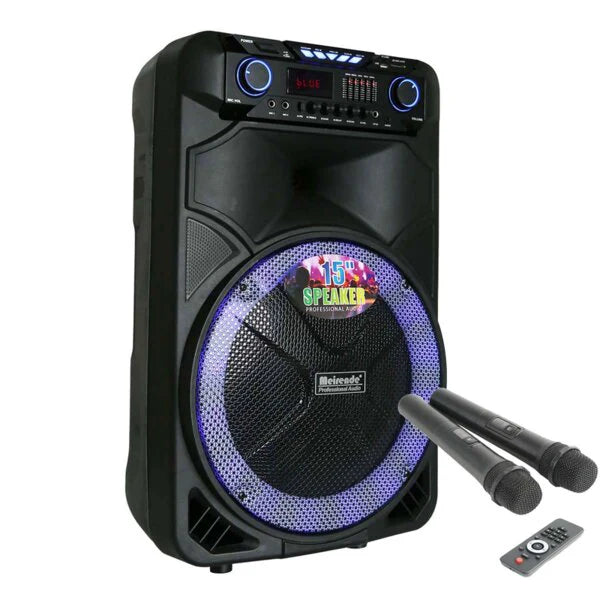 MEIRENDE Karaoke Bluetooth rechargeable trolley speaker 15"