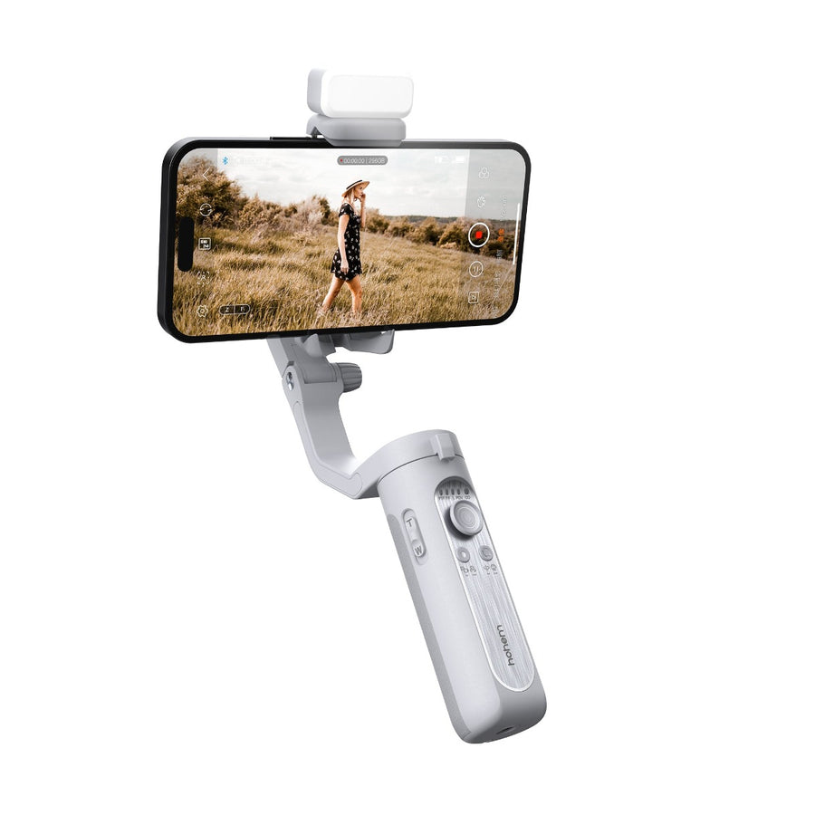 Hohem iSteady XE Phone Gimbal Stabilizer (2023) with a Magnatic Light