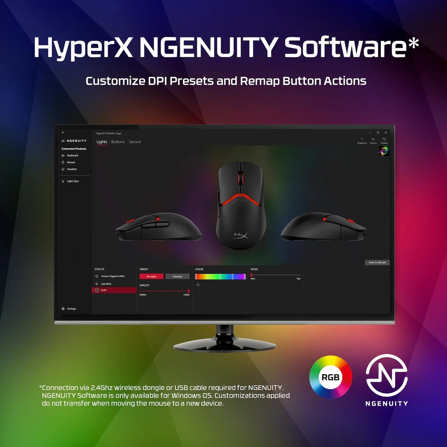 HyperX Pulsefire Saga Wired Gaming Mouse
