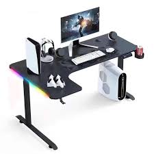 Gaming Desk , L-Shaped, RGB, Carbon Fiber