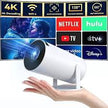 Portable HD Smart Projector with 4K Support