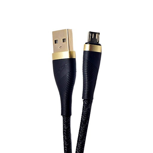 MOXOM 2M True Gold Plated Data Cable - Black