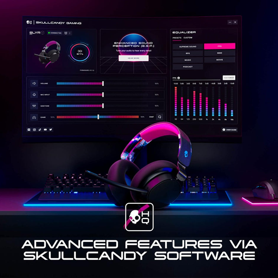 Skullcandy SLYR Pro Wired Multi-Platform Gaming Headset with Microphone - Blue DigiHype