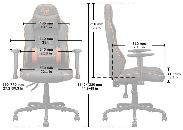 COUGAR FUSION S  Premium Gaming Chair (120kg)