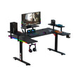 U8  U-Shaped RGB 160cm Gaming Desk with Cup & Headset Holder