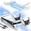 Horizontal Cooling Stand and Charging Station for PS5 Pro, & PS5 Slim Disc/Digital Edition