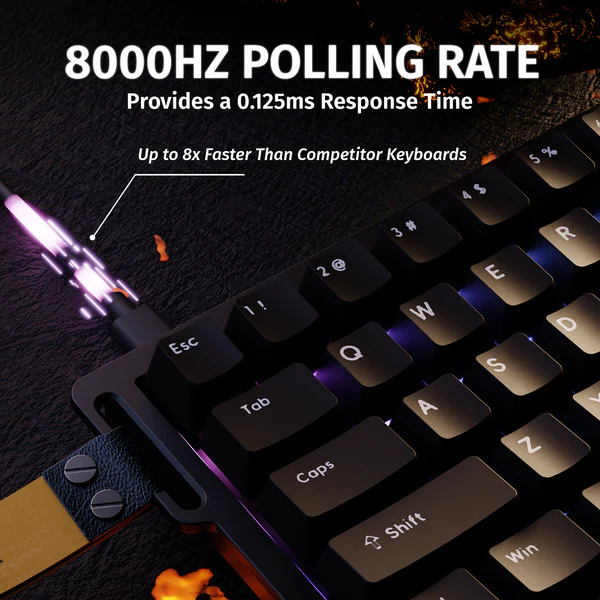 ATTACK SHARK X68 HE Rapid Trigger Keyboard with Magnetic Switch - Black