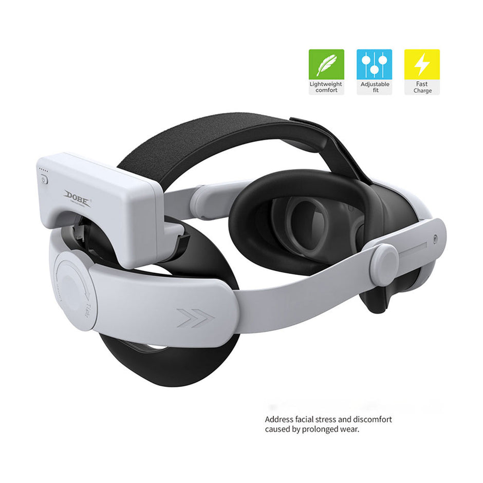 Dobe Adjustable Head Strap & Rechargeable Battery 18500mWh for Meta Quest 3 / Meta Quest 3S TY-3878