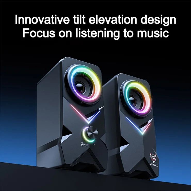 ONIKUMA L2 RGB Full Range Wired & Bluetooth Gaming Speakers