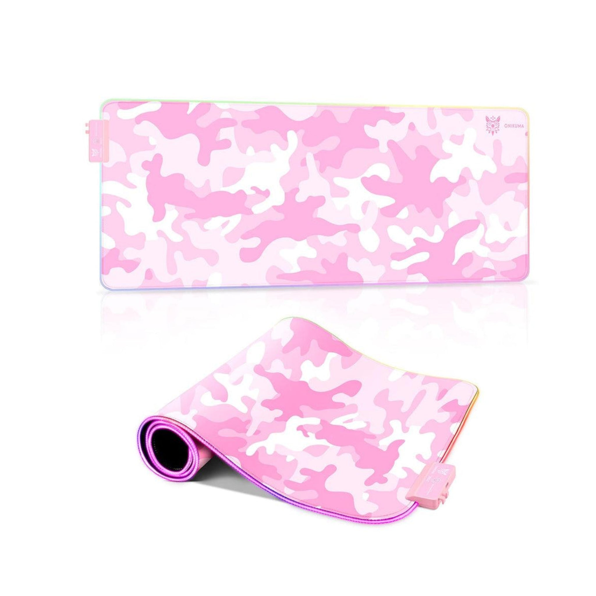Onikuma G5 RGB Glowing Gaming Mouse Pad (80×30 CM) - Pink