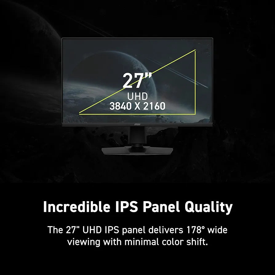 msi MAG 275UPD E14 27 inch 4K 3840 x 2160 (UHD) Dual Mode FHD 288Hz / 4K UHD 144Hz Gaming Monitor
