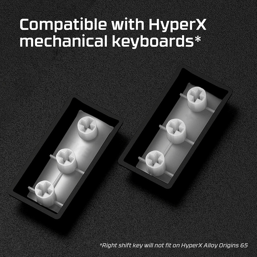 HyperX PBT Full Keycaps, US Layout, Black