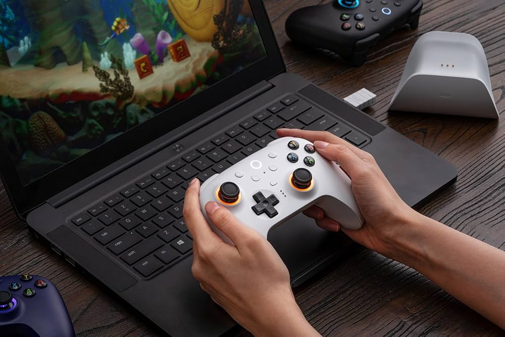 8BitDo Ultimate 2 Wireless Controller with Charging Dock for Nintendo Switch/Nintendo Switch 2 & Windows PC, with TMR Joysticks, Switchable Hall Effect/Tactile Triggers, Vibration and Motion Control
