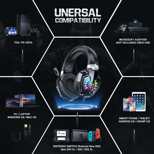 ONIKUMA X32 RGB Wired Gaming Headset