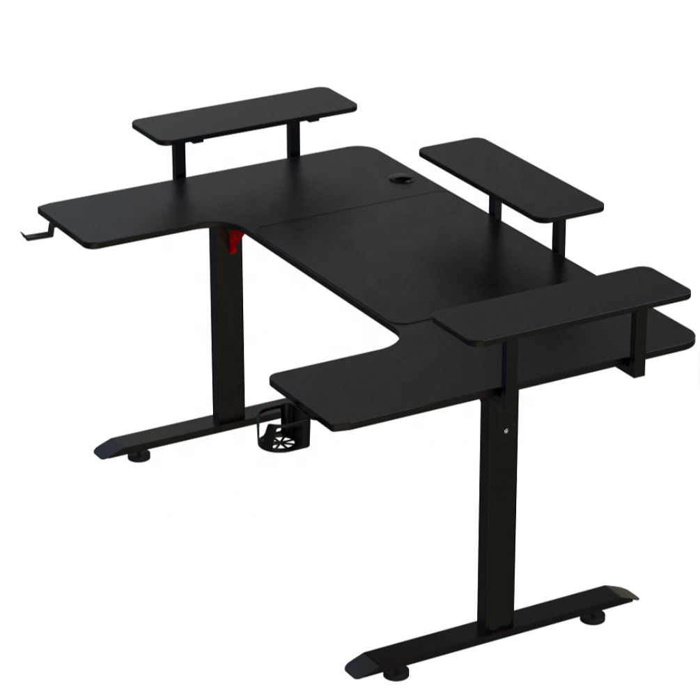 U8  U-Shaped RGB 160cm Gaming Desk with Cup & Headset Holder