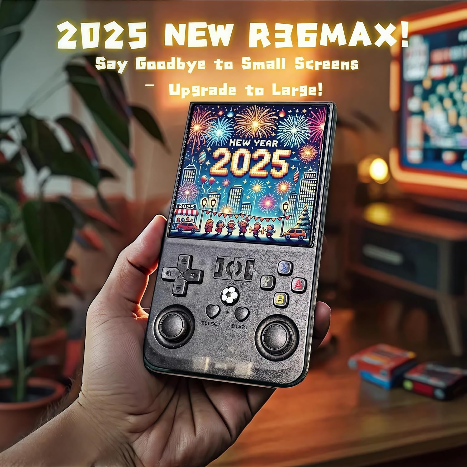 2026 R36 Max 4inch IPS 21000+ Games Video Handheld Game Players 4000mAh OS Linux System Hand Retro Game Console