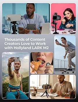 Hollyland Lark M2 Combo Wireless Microphone for iPhone/Camera/Android/PC