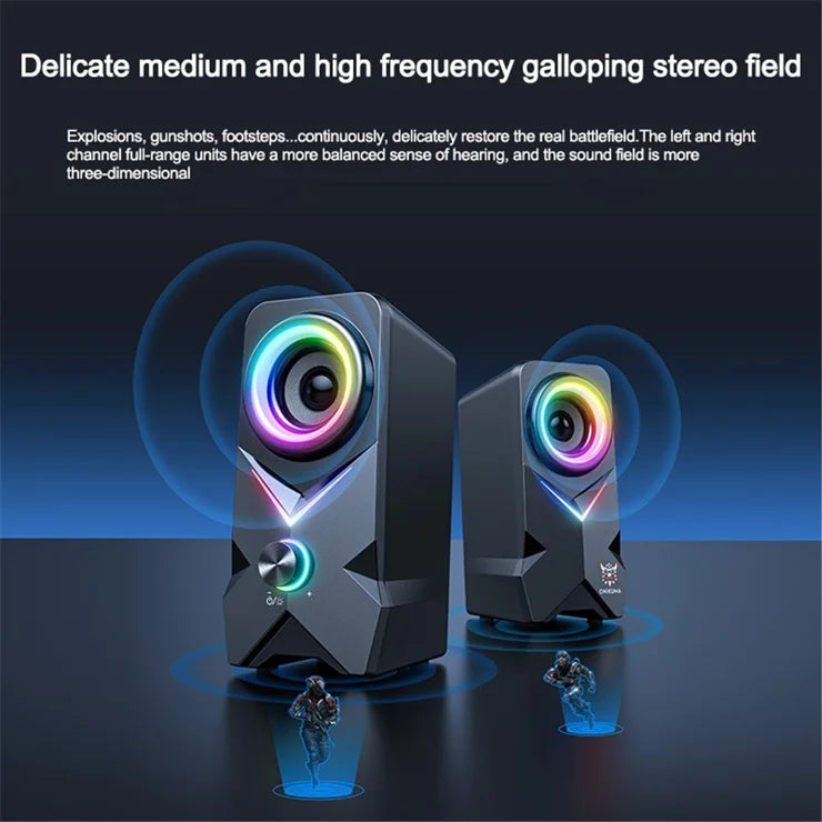 ONIKUMA L2 RGB Full Range Wired & Bluetooth Gaming Speakers