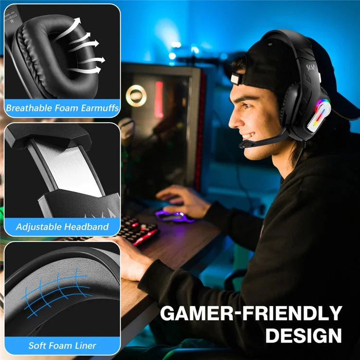 kOTION Each G4100 RGB Gaming Headset - Black