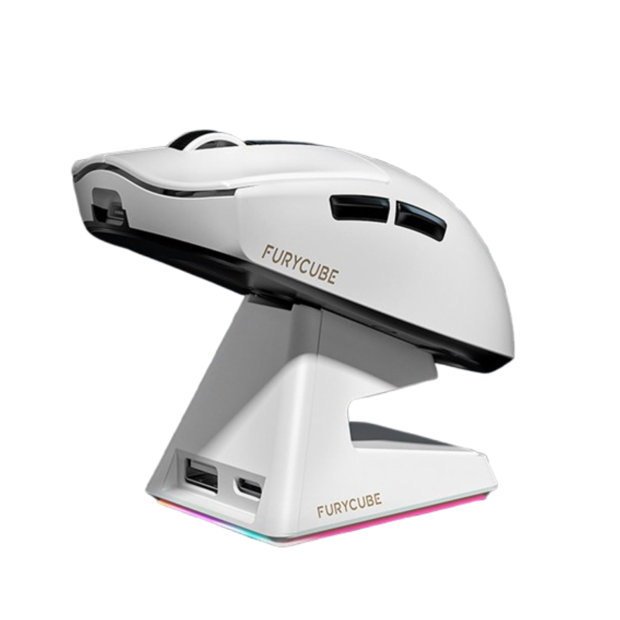 Furycube G9 Pro Lightweight Ergonomic Triple Mode Wired/Wireless Gaming Mouse with Charging Dock