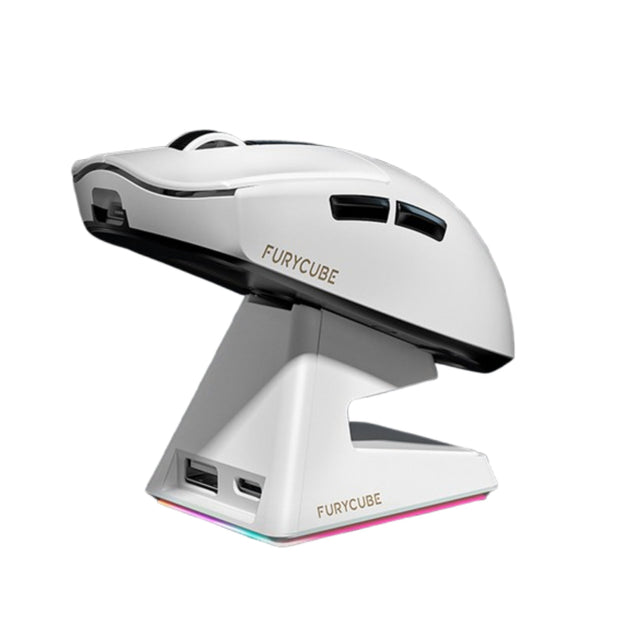 Furycube G9 Pro Lightweight Ergonomic Triple Mode Wired/Wireless Gaming Mouse with Charging Dock