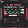 Onikuma G55 61-Keys RGB Wired Mechanical Gaming Keyboard Black (Tea Axis Switch)