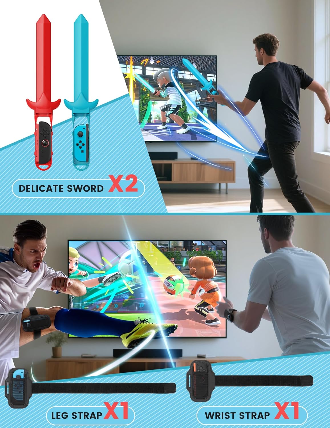 20 in 1 Sports Kit Accessories For Nintendo Switch 2