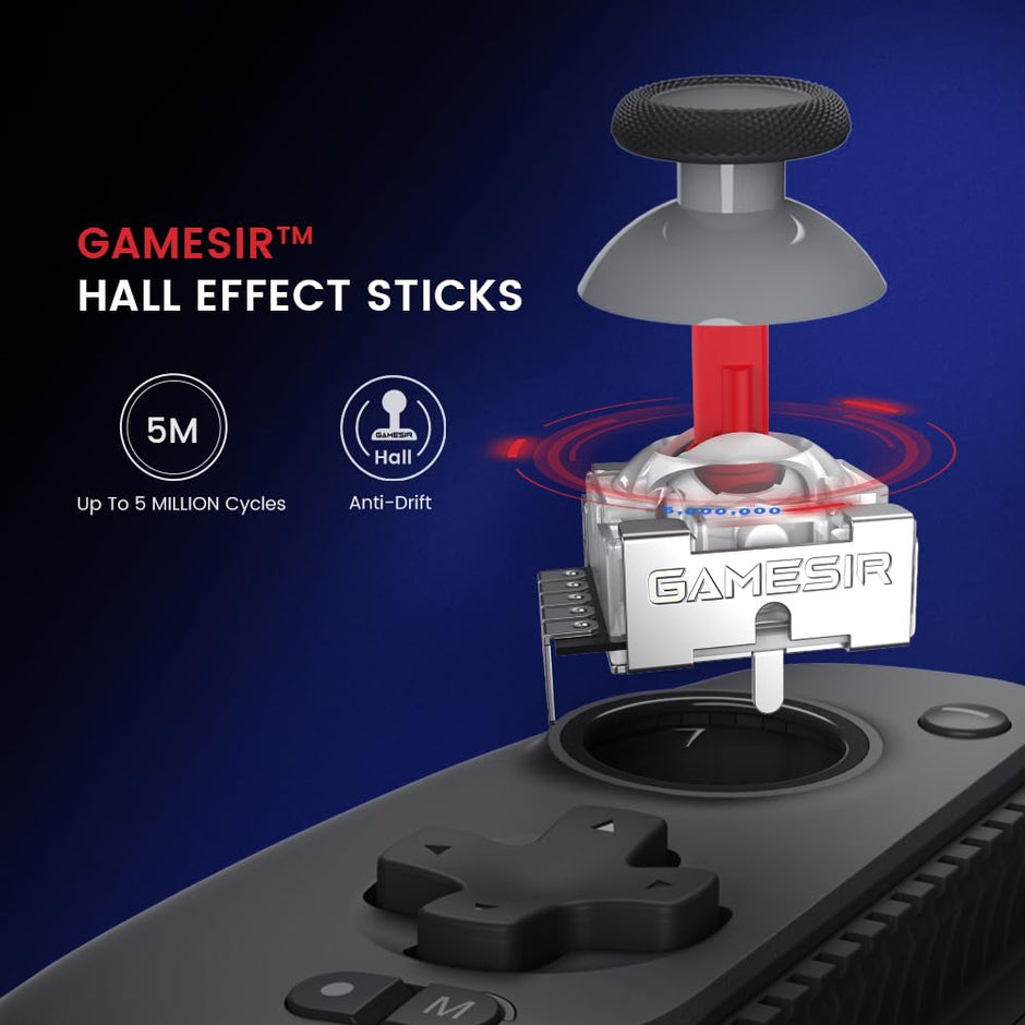 GameSir G8 Plus Bluetooth Mobile Game Controller for Nintendo Switch 1/2, iOS, Android & Tablets, Wireless Gamepad with Hall Effect Joysticks/Hall Trigger
