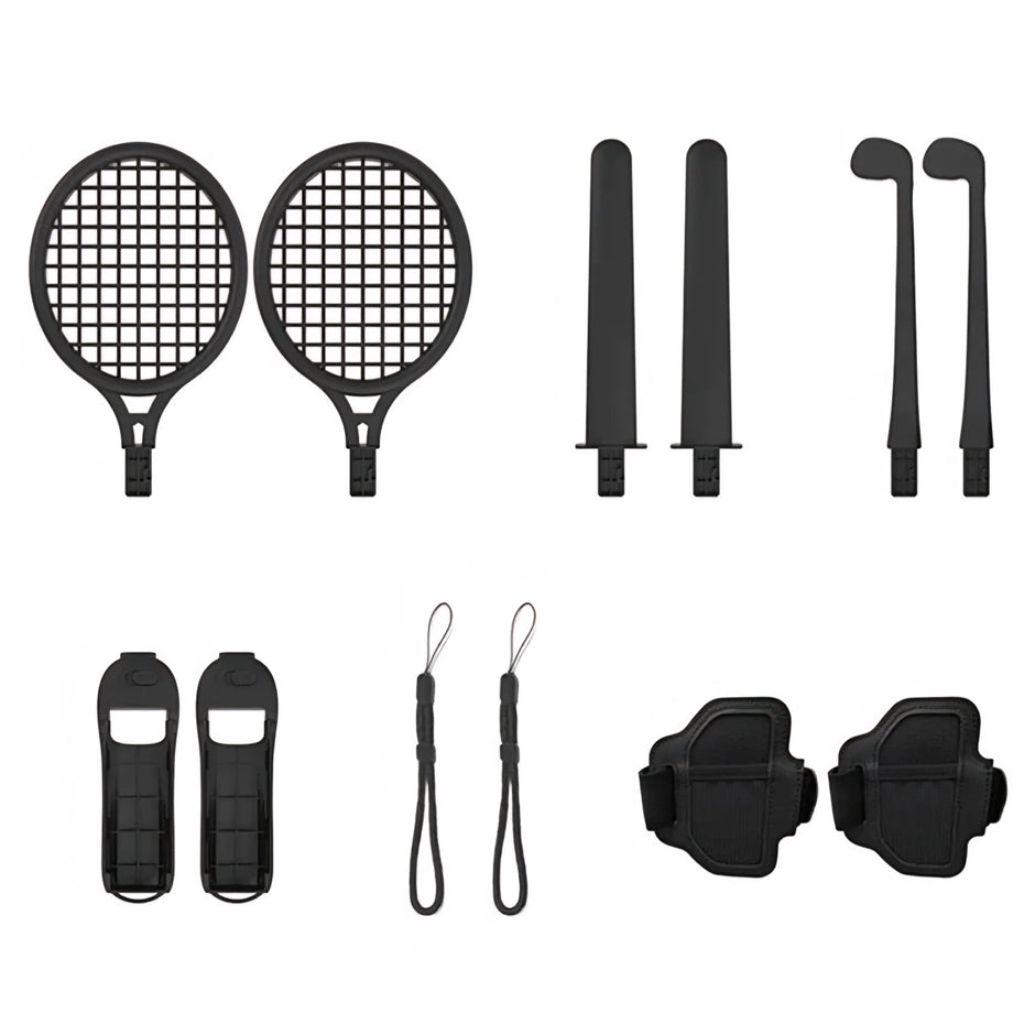 Lucky Fox 12 in 1 Sports Kit for Nintendo Switch 2 - Black
