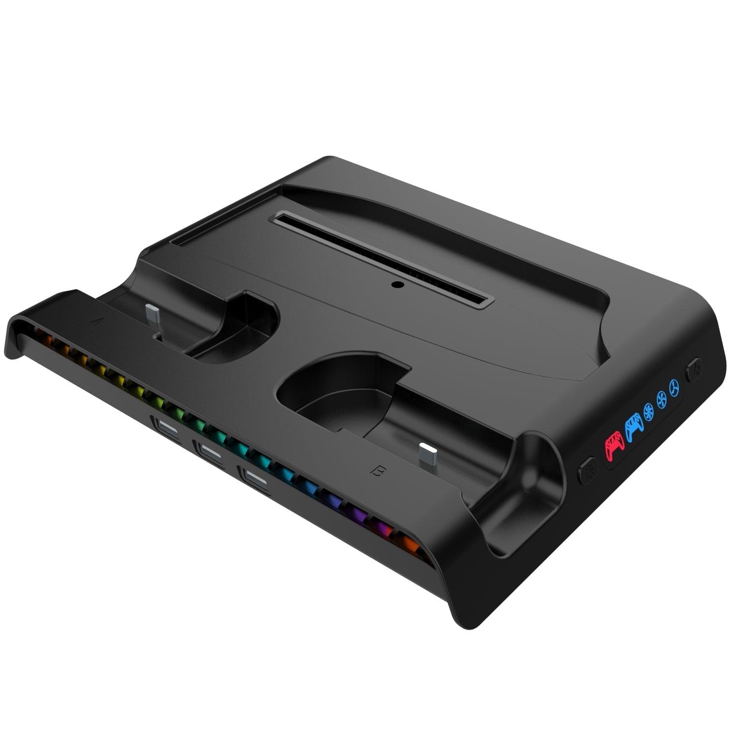 iPega  RGB Vertical Stand with Cooling Fan and Controller Charger For PS5 Slim & PS5 Pro - PG-P5S006
