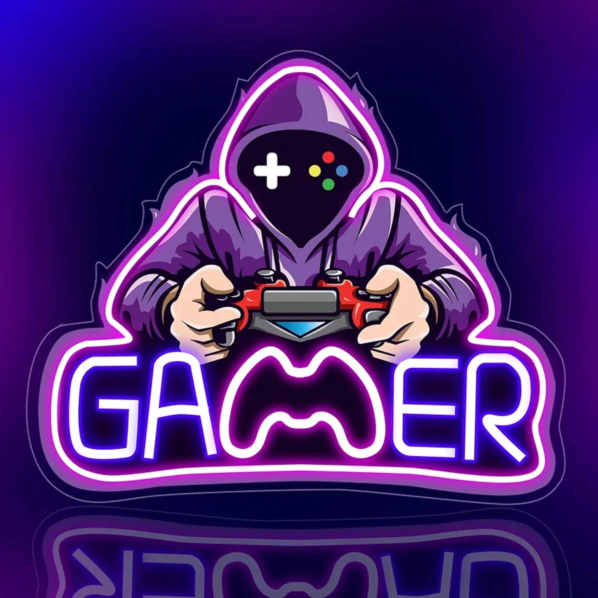 LED Light Neon Sign For Wall Decor 37×31 cm - Gamer