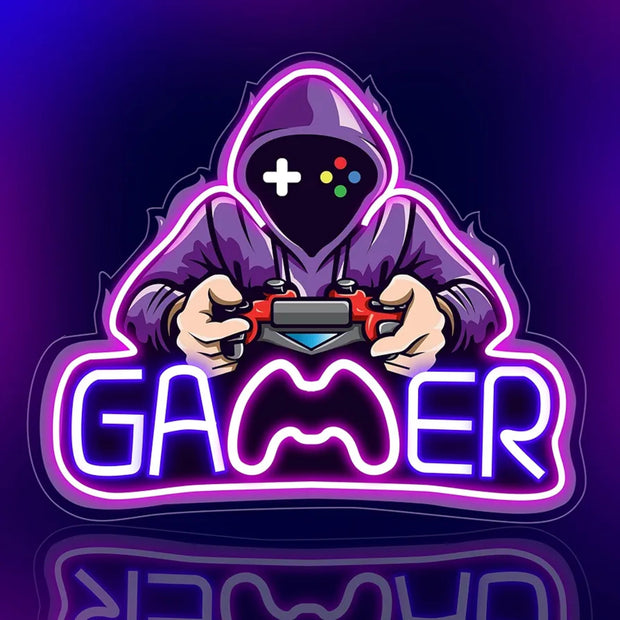 LED Light Neon Sign For Wall Decor 37×31 cm - Gamer