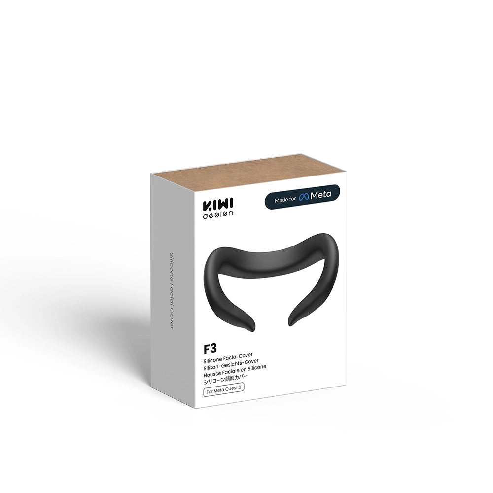KIWI design F3 Silicone Facial Interface, Sweatproof VR Face Cover Compatible with Meta Quest 3 Only