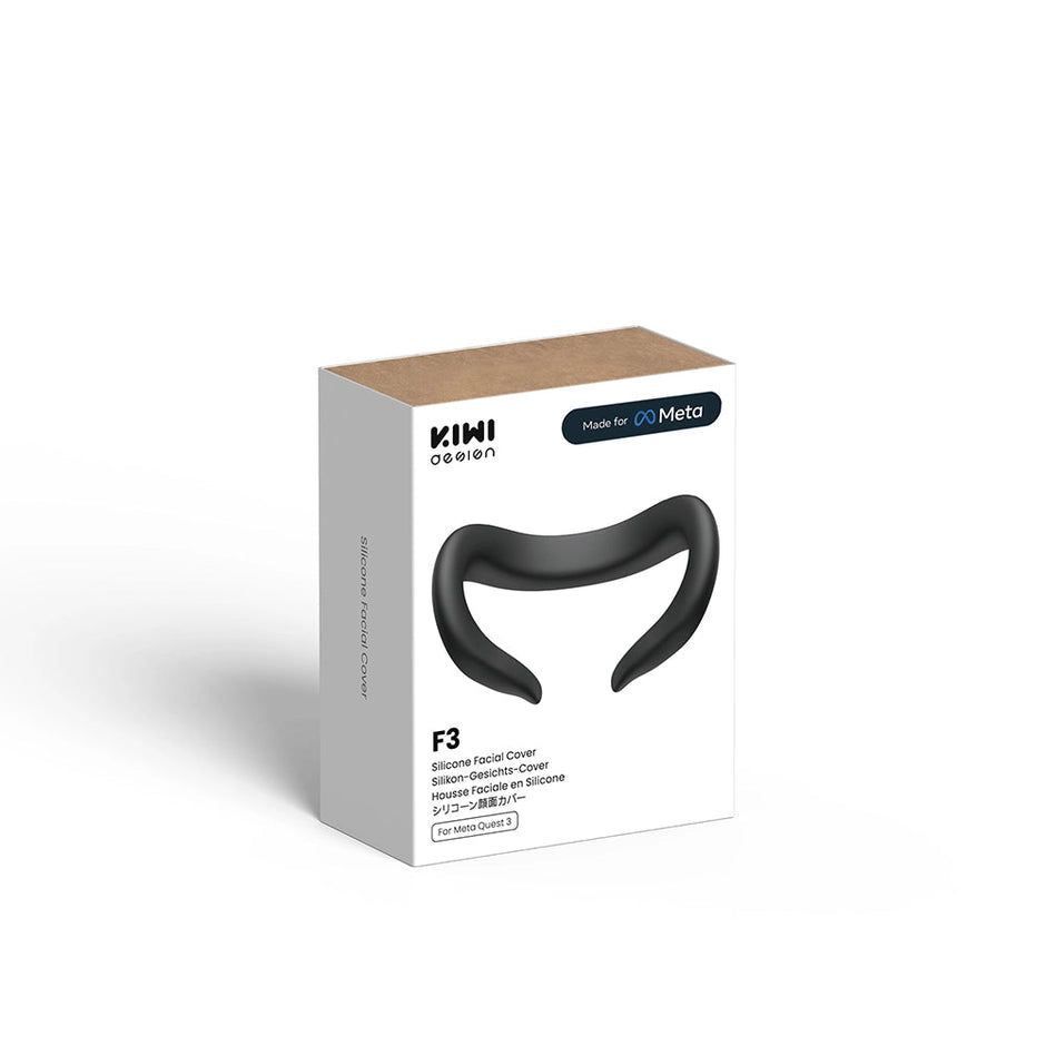 KIWI design F3 Silicone Facial Interface, Sweatproof VR Face Cover Compatible with Meta Quest 3 Only