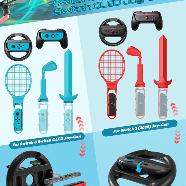20 in 1 Sports Kit Accessories For Nintendo Switch 2