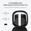 KIWI design P4 Carrying Case Compatible with Meta Quest 3S/3/2/Vision Pro Original Strap and Touch Controllers Accessories, Ideal for Travel and Home Storage