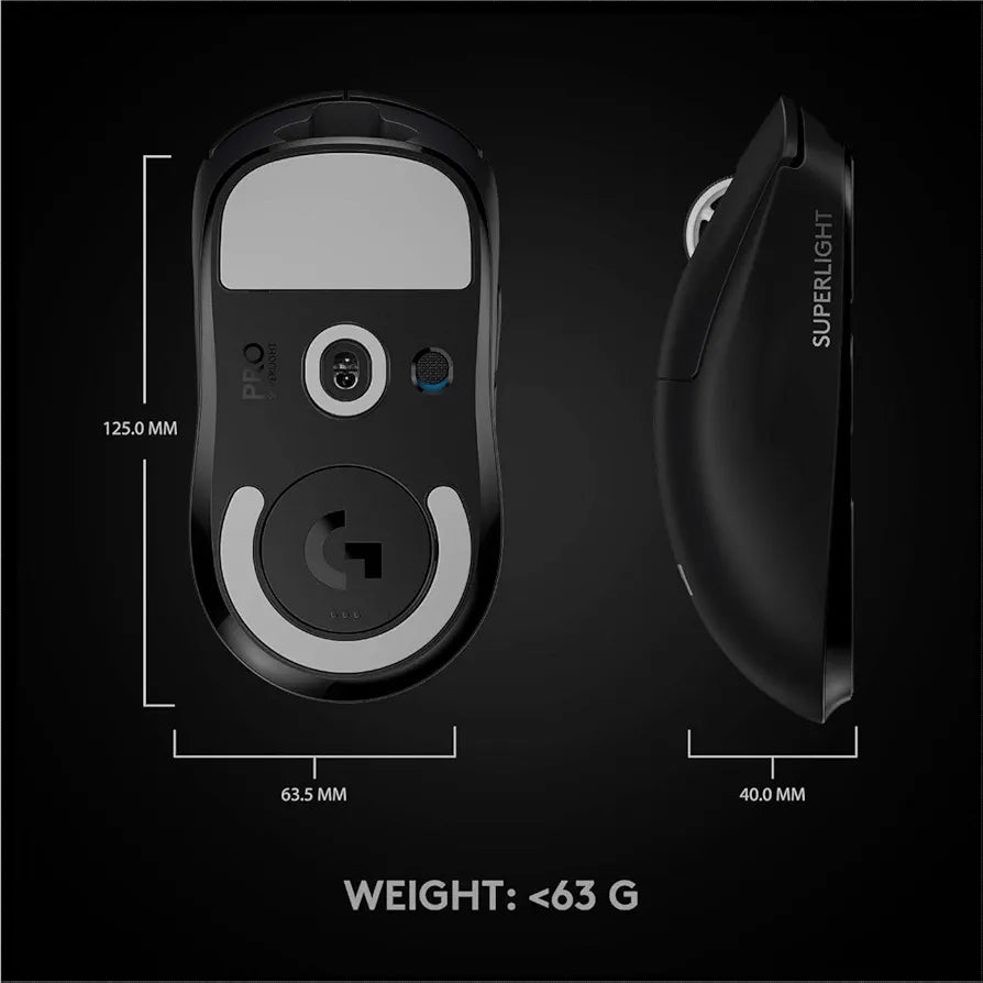 Logitech G PRO X Superlight Wireless Ultra-Lightweight Gaming Mouse - Black