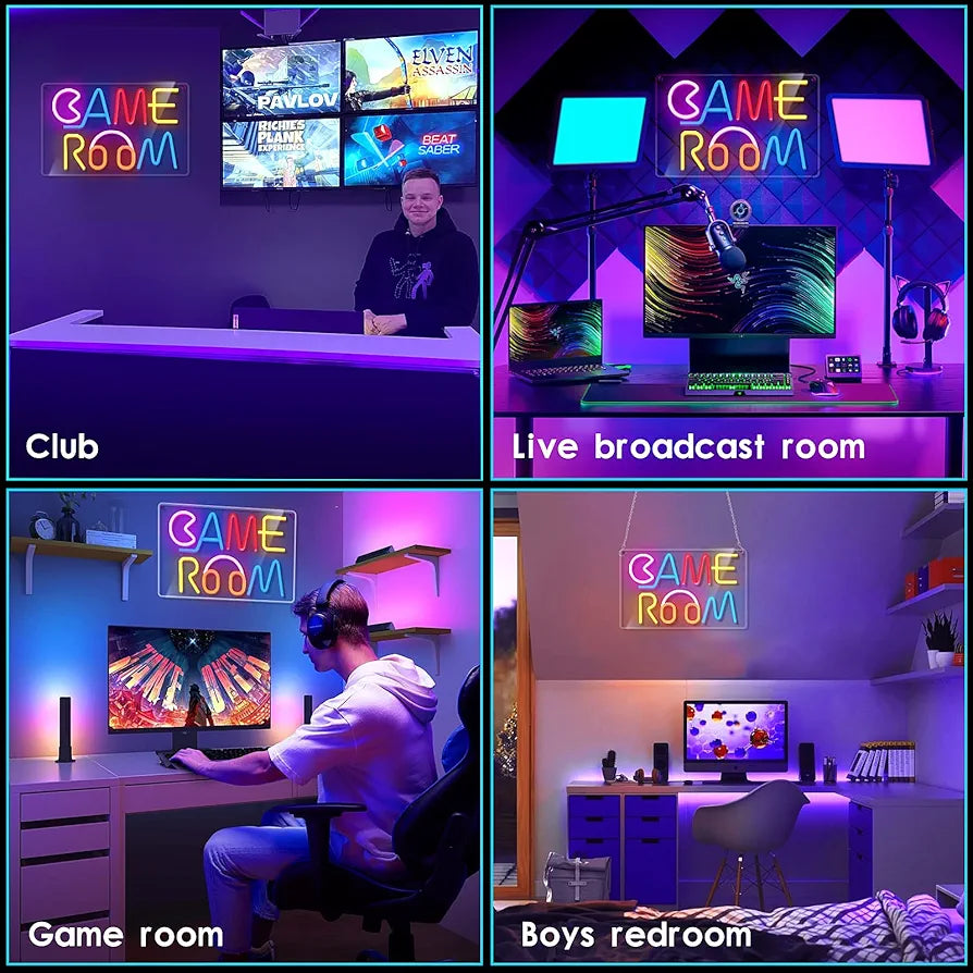 LED Light Neon Sign For Wall Decor 27×18 cm - Game Room