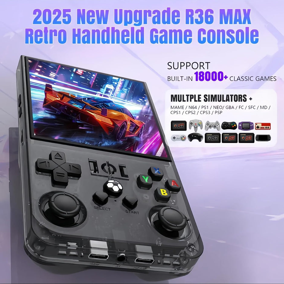 2026 R36 Max 4inch IPS 21000+ Games Video Handheld Game Players 4000mAh OS Linux System Hand Retro Game Console