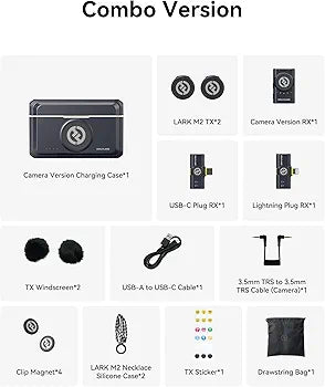 Hollyland Lark M2 Combo Wireless Microphone for iPhone/Camera/Android/PC