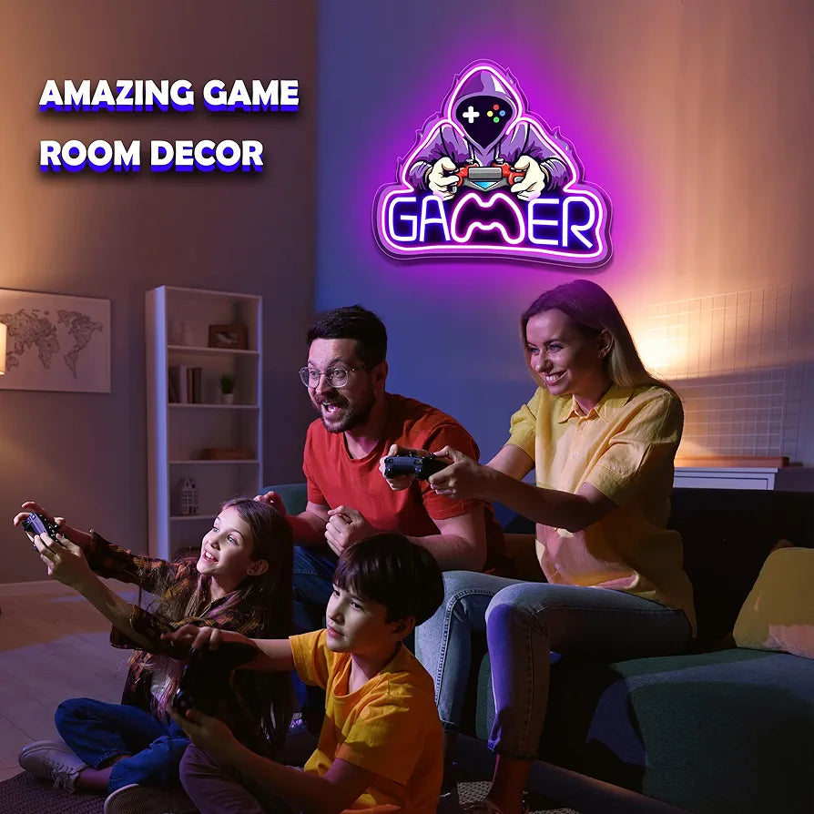 LED Light Neon Sign For Wall Decor 37×31 cm - Gamer
