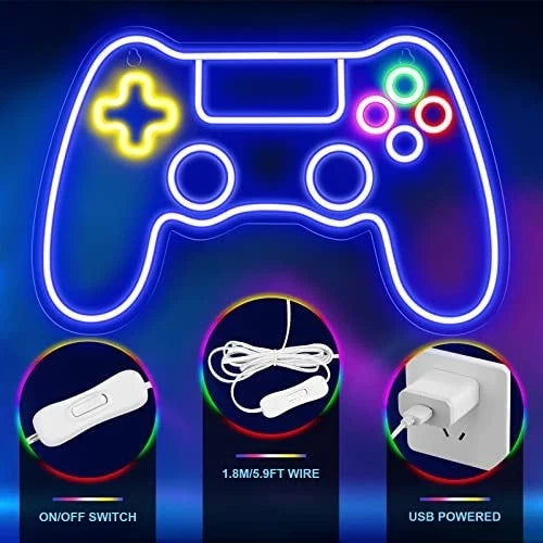 LED Light Neon Sign For Wall Decor 40×26 cm - Game Controller