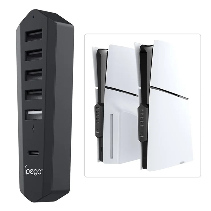 Ipega High Speed 6 Port USB Expansion Hub For PS5 Slim & PS5 Pro
