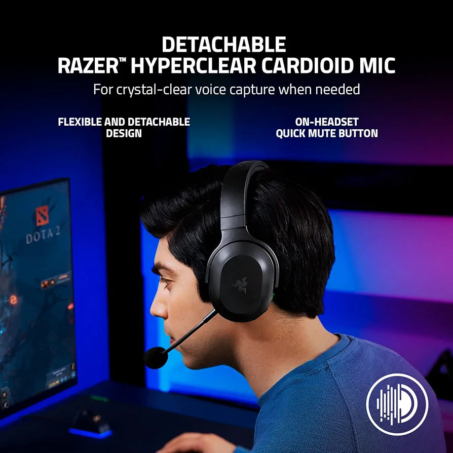 Razer Barracuda X 2.4GHz Wireless + Bluetooth Gaming Headset For Moblie, PC, PlayStation, Switch 2, Android, iOS