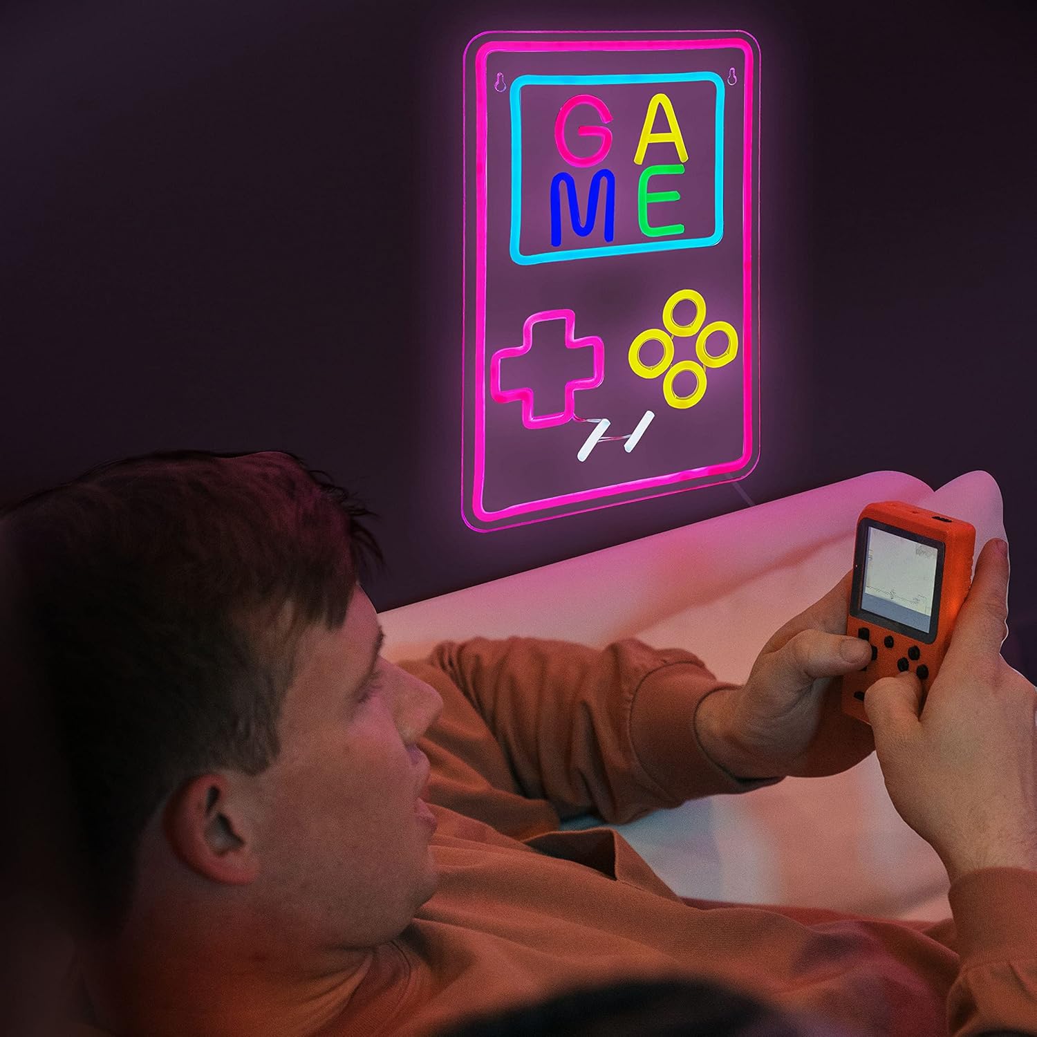LED Light Neon Sign For Wall Decor 38×25 cm - Handheld Game