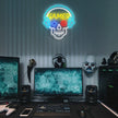 LED Light Neon Sign For Wall Decor 33×31 cm - Gamer/Skull